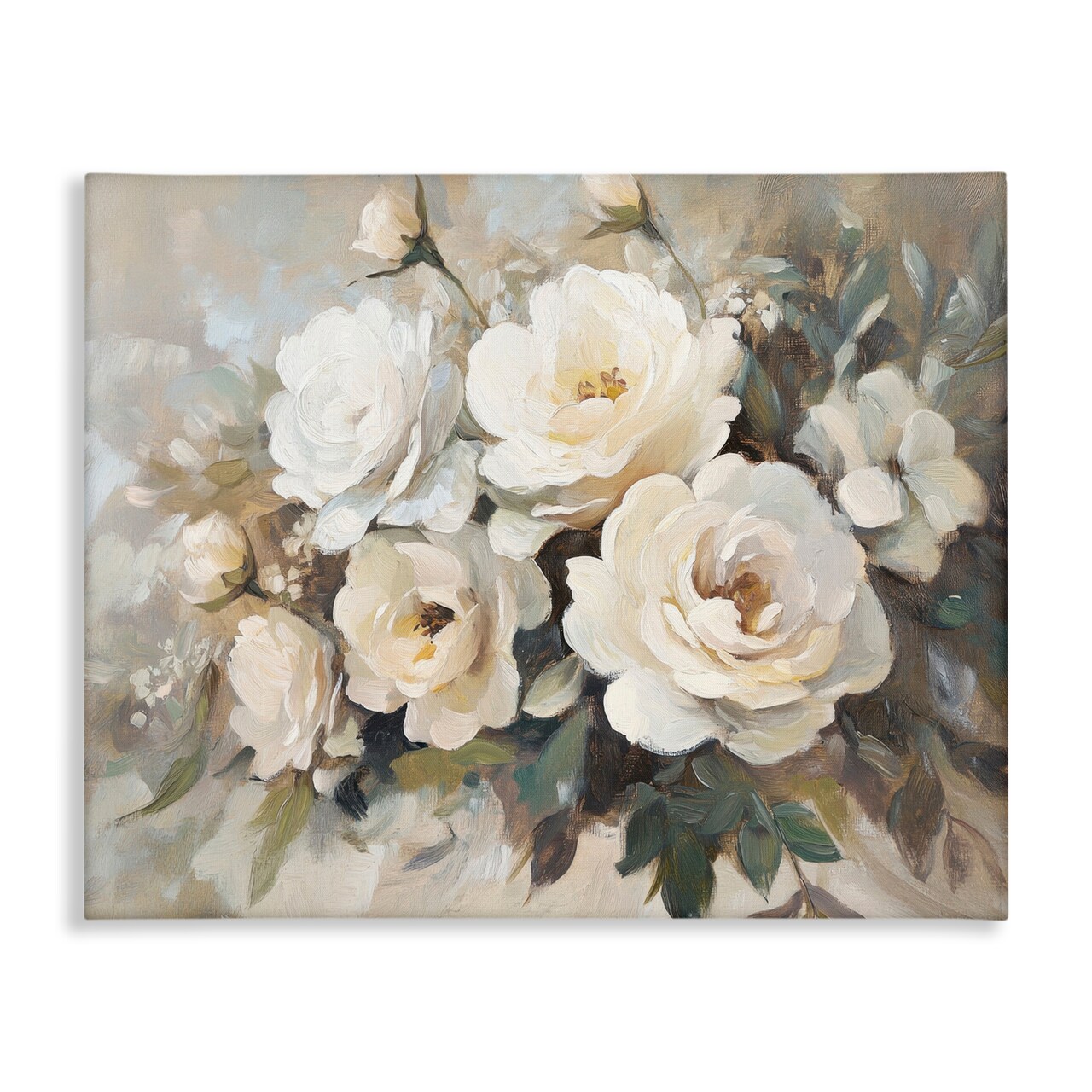 Stupell Industries Blushing Cream Bouquet Canvas Wall Art Design by Petal Prints Design